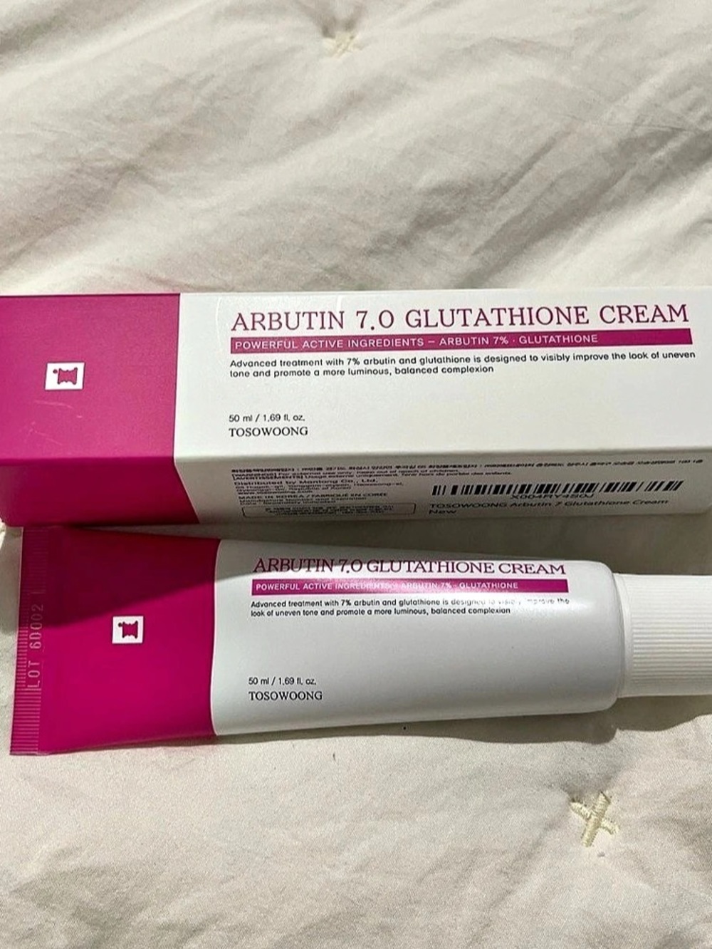 TOSOWOONG Arbutin 7.0 Glutathione Cream Brightening Face Cream